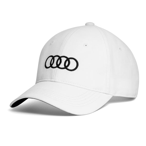 Baseball Cap White with 4 Rings