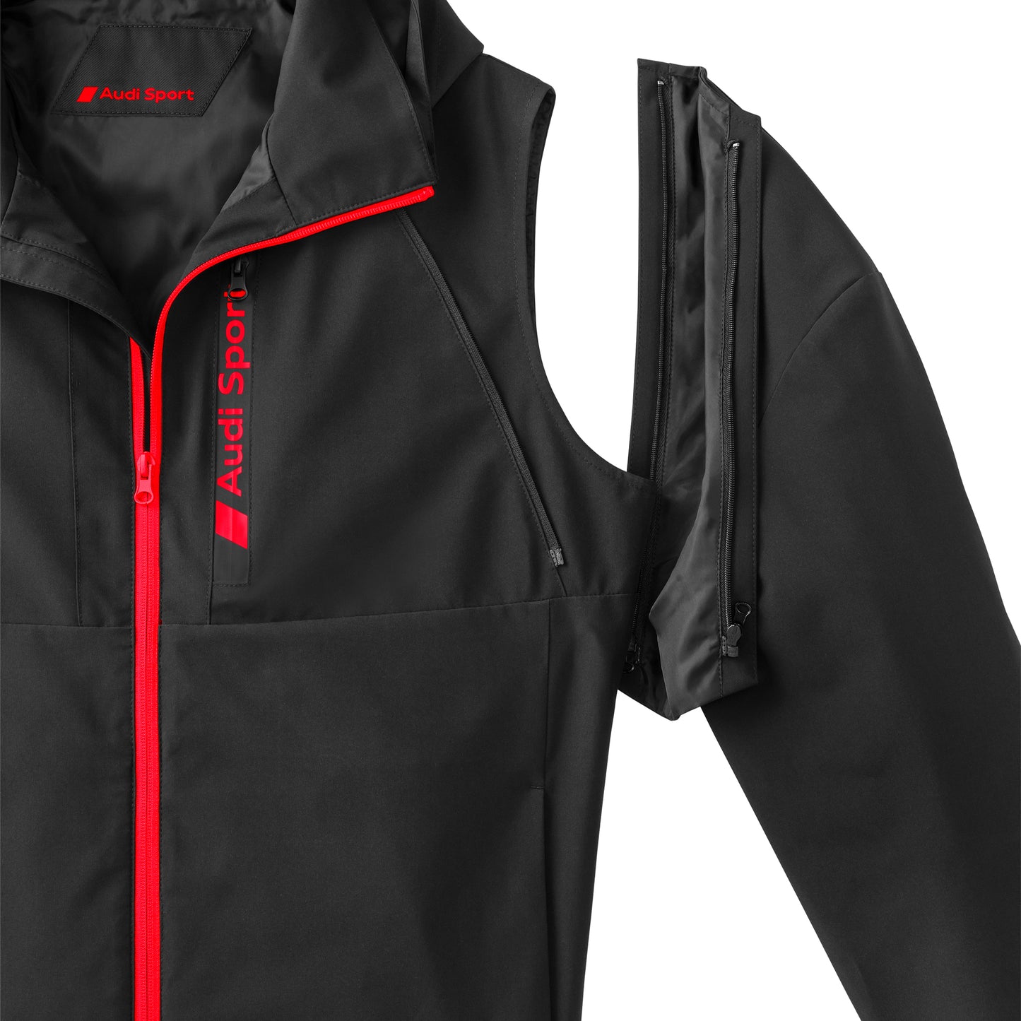 Men's zip-off-jacket Large, black, Audi Sport