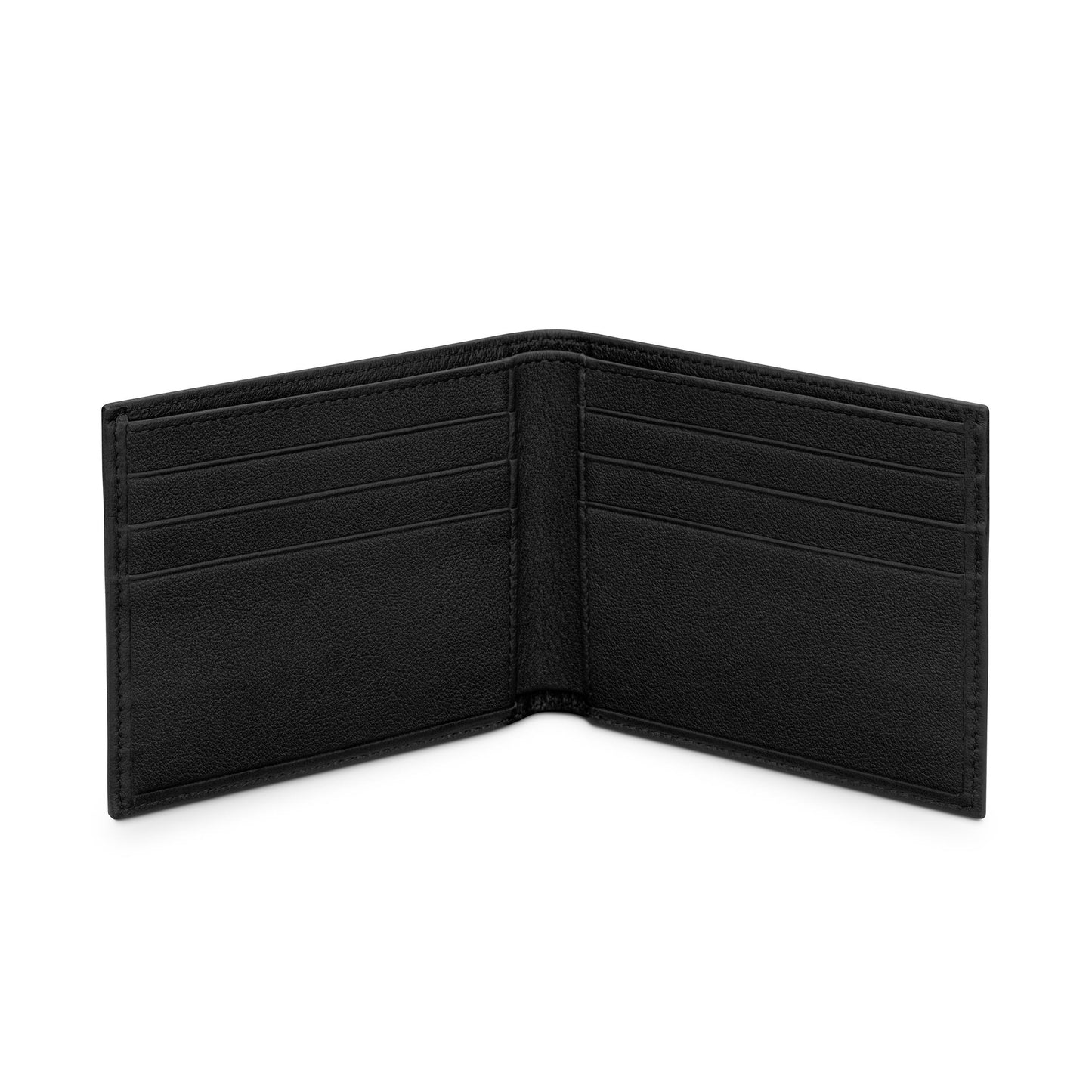 Wallet small leather, men, black