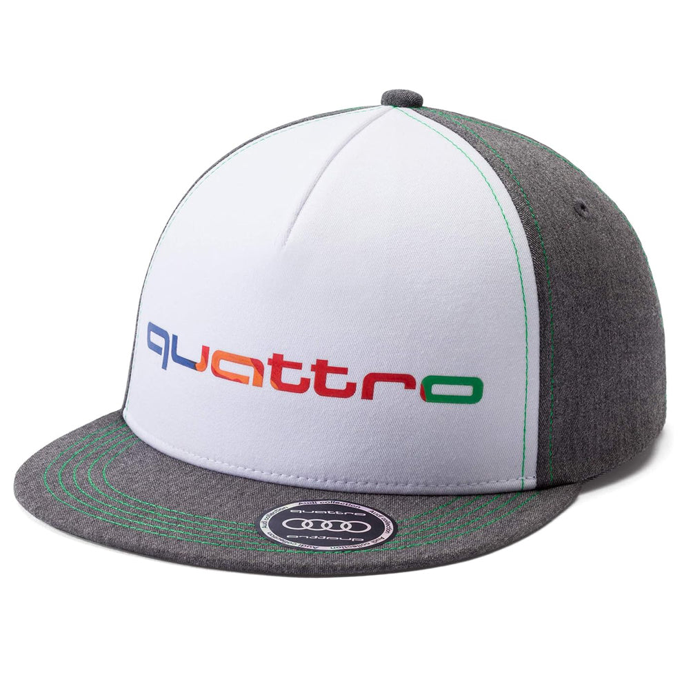 Baseball Cap Quattro - Childs Snap back Cap Grey/Green