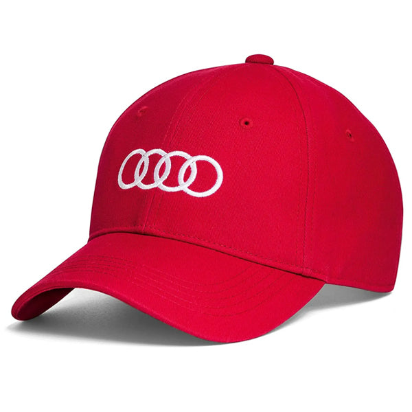 Baseball Cap Red Audi Rings
