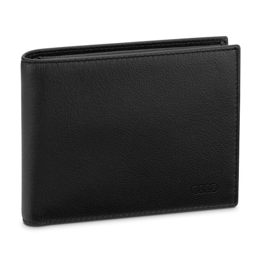 Wallet leather, men, black