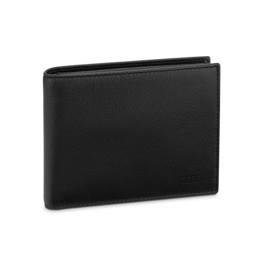 Wallet small leather, men, black